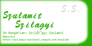 szulamit szilagyi business card